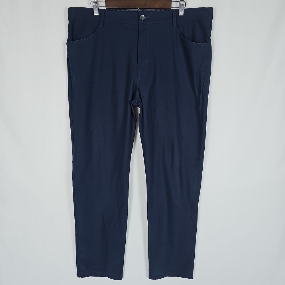 Vuori Men's Navy Blue Stretch Travel Pants, Size: Waist 38.5” Inseam 28”